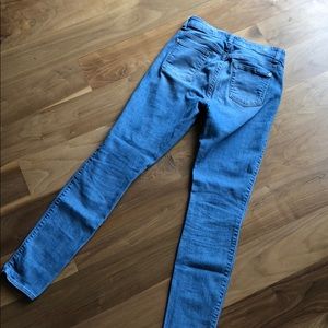 7FAMK light wash high waist skinny jeans